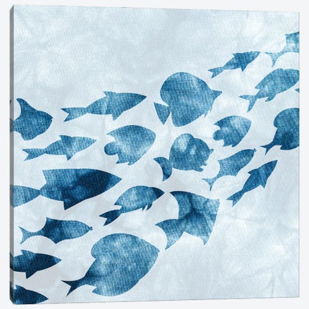 School of Fish I Canvas Print #KAL271} by Kimberly Allen Art Print