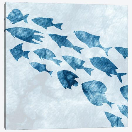 School of Fish II Canvas Print #KAL272} by Kimberly Allen Canvas Print