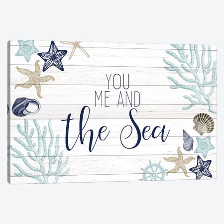 You Me and the Sea Canvas Print #KAL292} by Kimberly Allen Art Print
