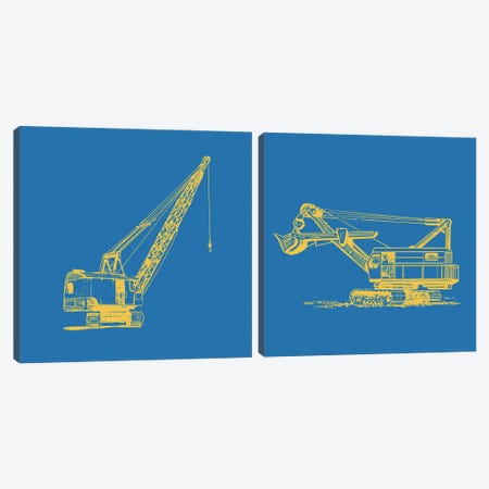 Construction Diptych Canvas Print Set #KAL2HSET011} by Kimberly Allen Canvas Art