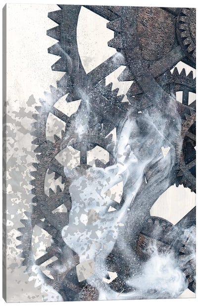 Smoke Gears II Canvas Art Print - Industrial Art