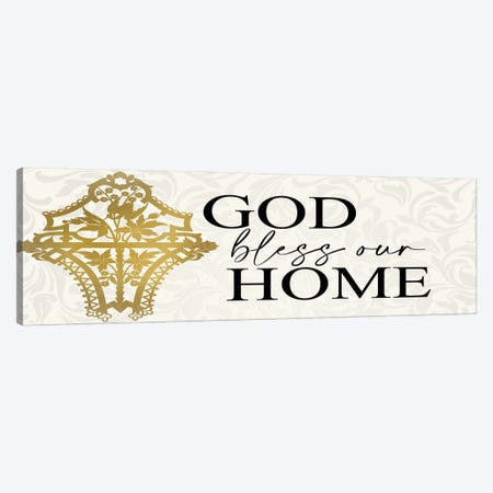 Bless Our Home Canvas Print #KAL385} by Kimberly Allen Canvas Artwork