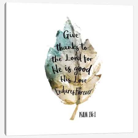 Psalm Leaf I Canvas Art by Kimberly Allen | iCanvas