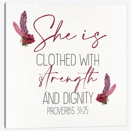 She Is Clothed Canvas Print #KAL448} by Kimberly Allen Canvas Art