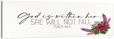 She Will Not Fall Canvas Art Print