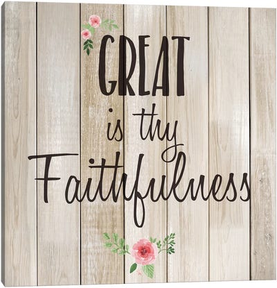 Great is Thy Faithfulness Canvas Art Print - Faith Art