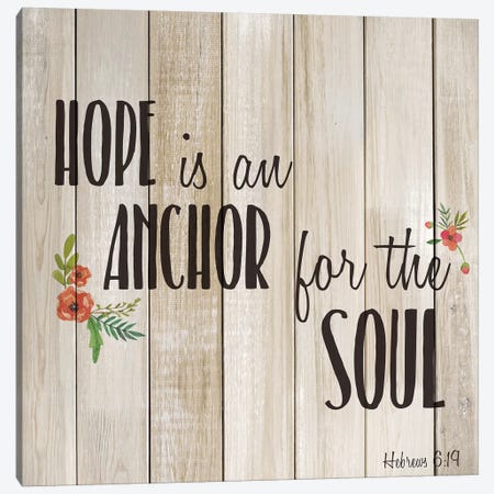 Hope is an Anchor Canvas Print #KAL498} by Kimberly Allen Art Print