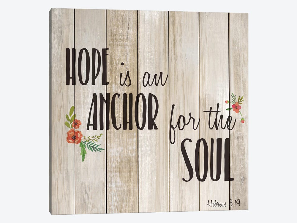 Hope is an Anchor by Kimberly Allen 1-piece Canvas Print