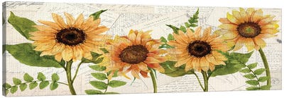 Sunflower Letters Canvas Art Print - Sunflower Art