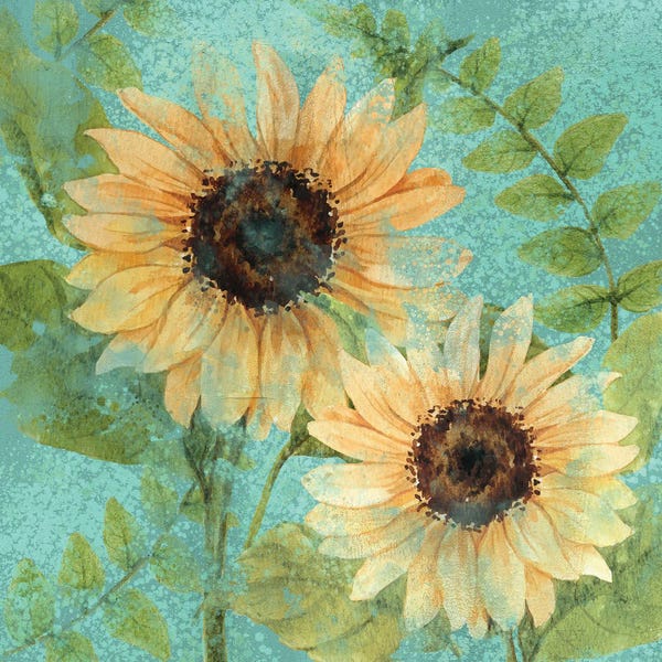 French Country Décor: Sunflower Teal by Kimberly Allen