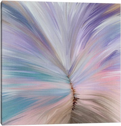 Stitches Of Color Canvas Art Print - Purple Abstract Art