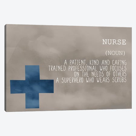 Nurse Blue Canvas Print #KAL605} by Kimberly Allen Canvas Print
