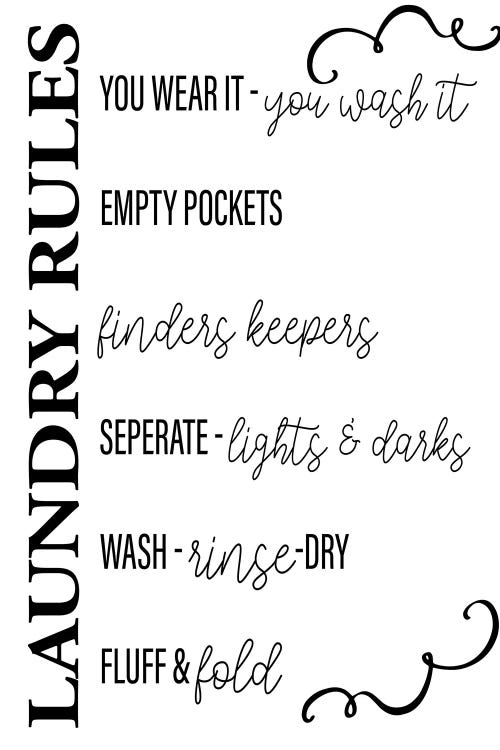 Laundry Rules