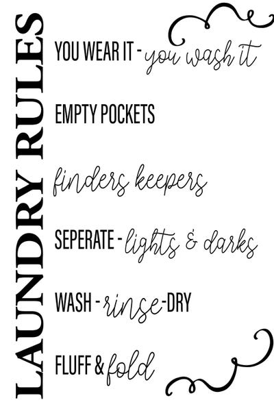 Laundry Rules