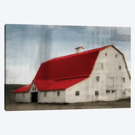 Red Roof Barn Canvas Print #KAL73} by Kimberly Allen Canvas Wall Art