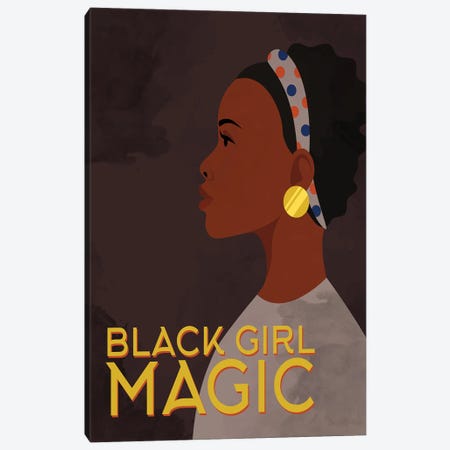 Black Girl Magic Canvas Print #KAL757} by Kimberly Allen Canvas Print
