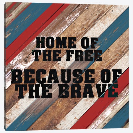 Because Of The Brave Canvas Print #KAL76} by Kimberly Allen Art Print
