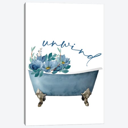 French Blue I Canvas Print #KAL791} by Kimberly Allen Canvas Wall Art