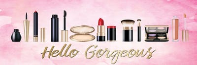 Hello Gorgeous Makeup V2 by Kimberly Allen canvas print