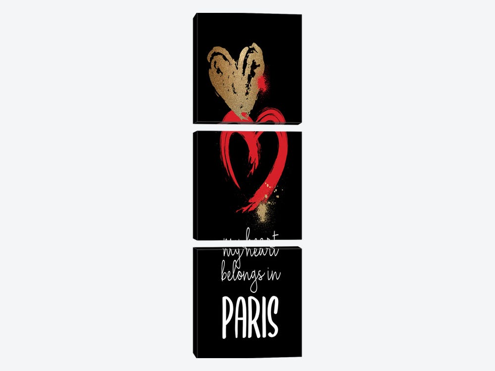 I Love Paris II by Kimberly Allen 3-piece Canvas Art Print