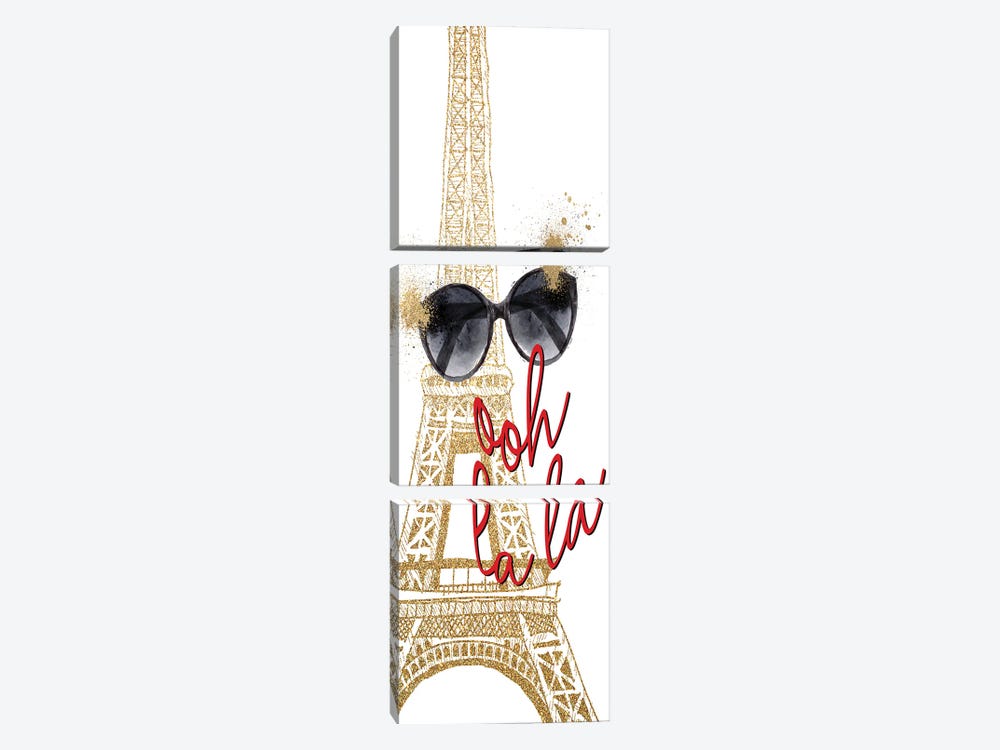 I Love Paris III by Kimberly Allen 3-piece Canvas Wall Art