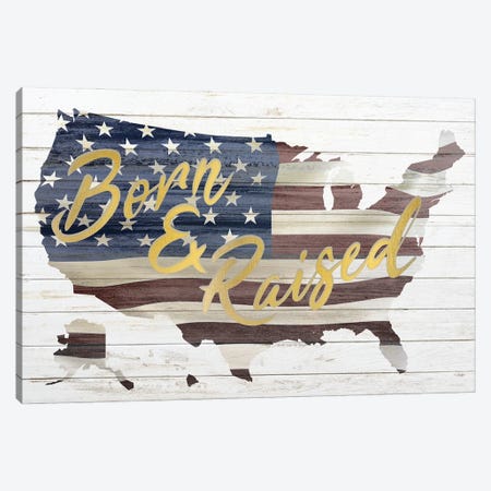Born And Raised Canvas Print #KAL81} by Kimberly Allen Art Print