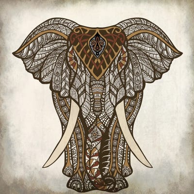 Mandala Elephant by Kimberly Allen acrylic art print