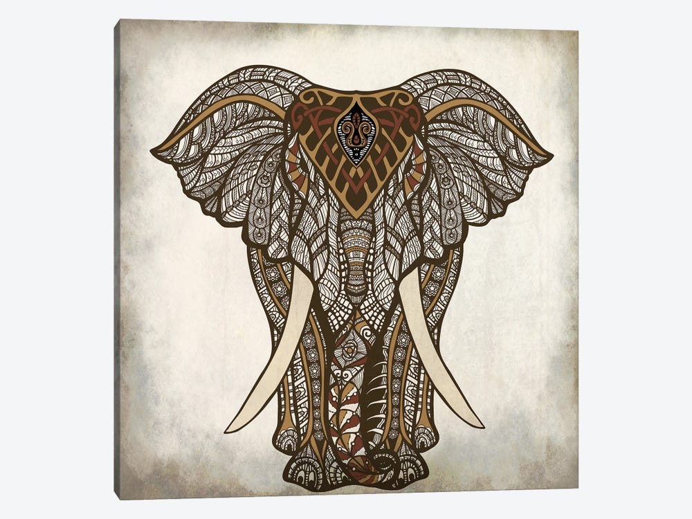Mandala Elephant by Kimberly Allen 1-piece Canvas Art Print