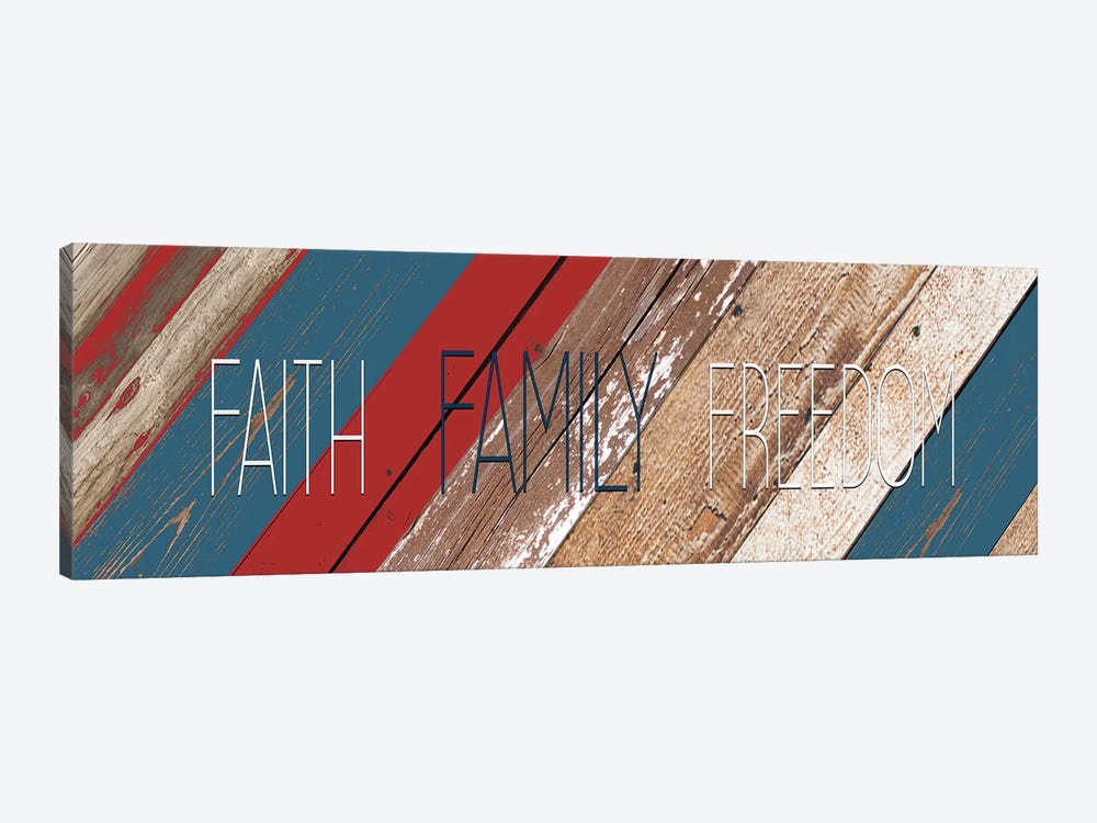 Faith Family Freedom by Kimberly Allen 1-piece Canvas Art