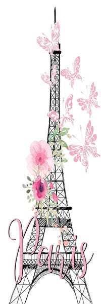 Eiffel Tower: Paris Butterflies I by Kimberly Allen