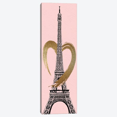 Paris Heart I Canvas Print #KAL885} by Kimberly Allen Canvas Print