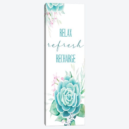 Relax Recharge I Canvas Print #KAL923} by Kimberly Allen Canvas Print