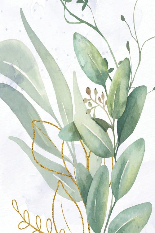 Greens II Gold by Kimberly Allen wall art