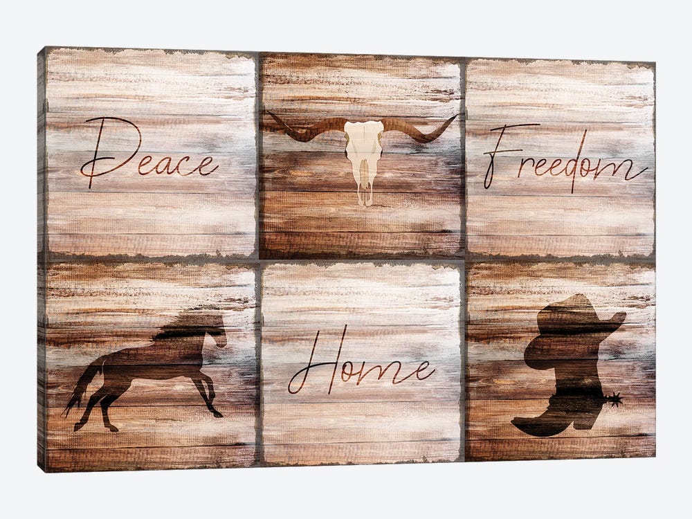 Peace Home Freedom by Kimberly Allen 1-piece Canvas Print