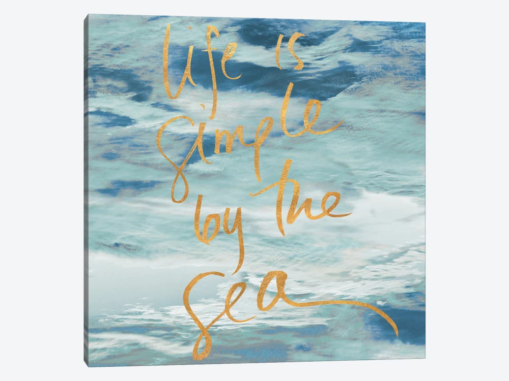 Life is Simple by the Sea by Kathy Mansfield 1-piece Canvas Art