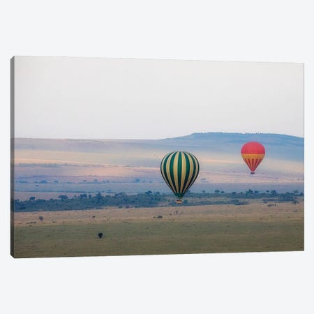 Hot Air Balloons Over Kenya I Canvas Print #KAM29} by Kathy Mansfield Canvas Wall Art