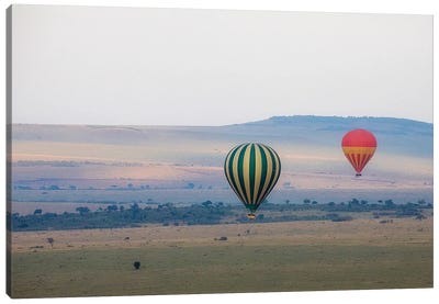 Hot Air Balloons Over Kenya I Canvas Art Print - Kenya