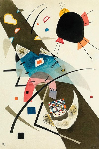 Bauhaus: Two Black Spots, 1923 by Wassily Kandinsky