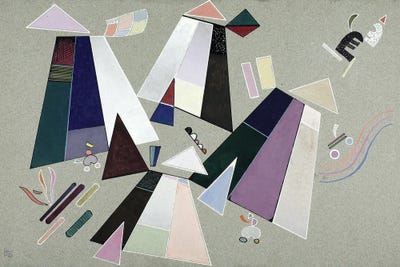 Untitled (Composition With Grey Background), 1941 by Wassily Kandinsky metal wall art