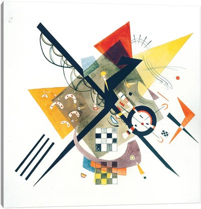 Study For On White II, 1922 Canvas Art Print - All Things Kandinsky