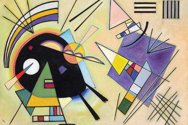 Geometric Patterns: Black And Violet, 1923 by Wassily Kandinsky