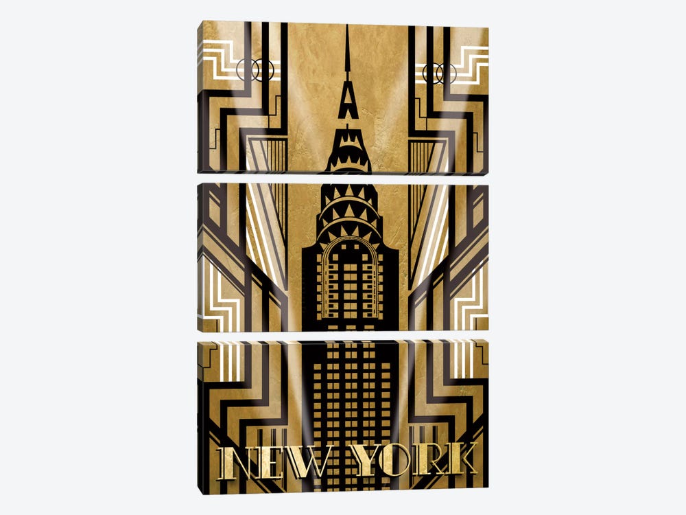 NY Deco by Katrina Craven 3-piece Canvas Print