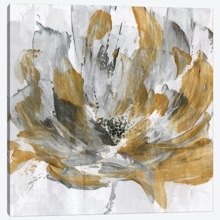 Golden Flower Power Canvas Print #KAT18} by Katrina Craven Canvas Artwork