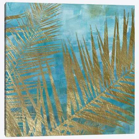 Golden Palm I Canvas Print #KAT29} by Katrina Craven Canvas Art Print