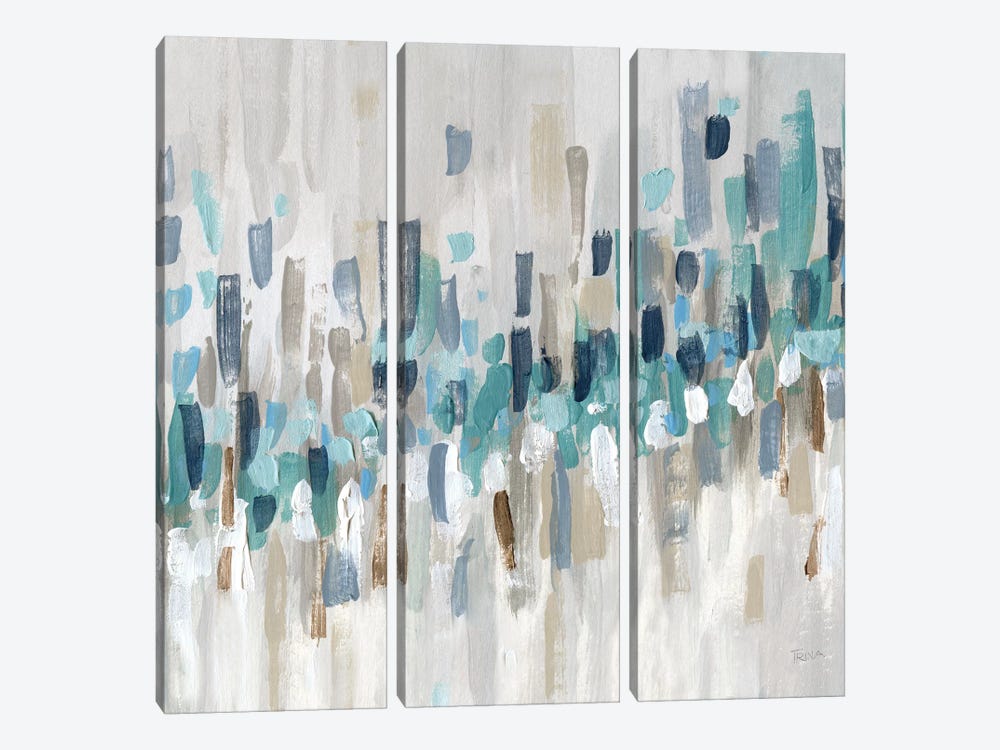 Staccato Blue II by Katrina Craven 3-piece Canvas Art