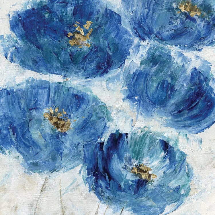 Blue Floral Fleck by Katrina Craven wall art