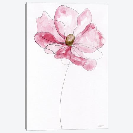 Sketchy Floral I Canvas Print #KAT51} by Katrina Craven Canvas Wall Art