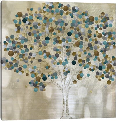 A Teal Tree Canvas Art Print - Katrina Craven