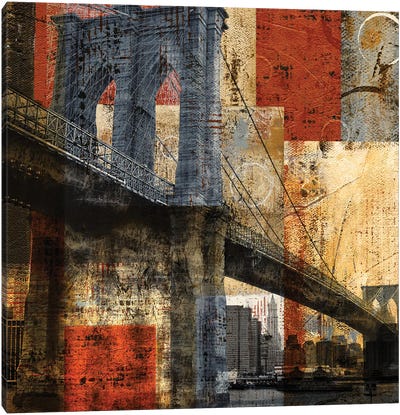 Brooklyn Bridge Canvas Art Print - Industrial Office