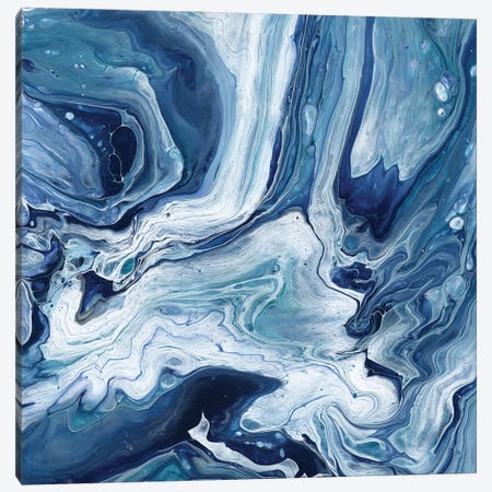 Blue Sea Agate Canvas Print #KAT76} by Katrina Craven Canvas Art Print